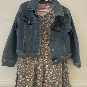 Girls 5T dress and denim jacket set